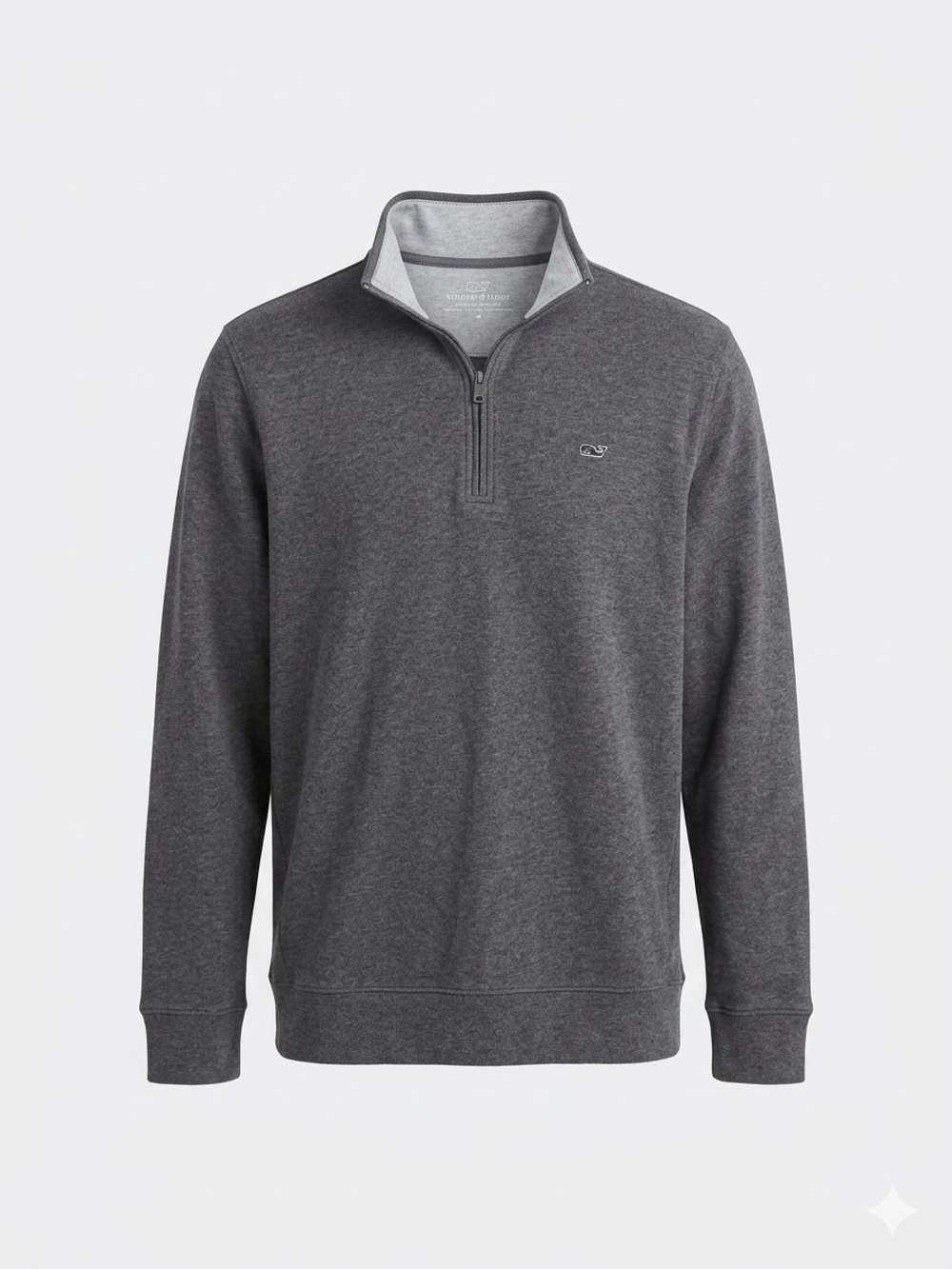 Vineyard Vines Dark Heather Gray Quarter-Zip Pullover